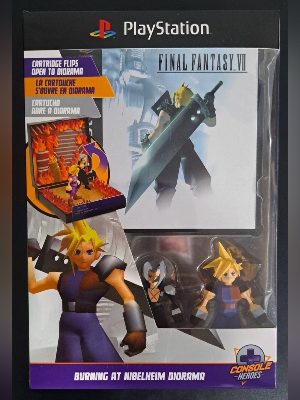 Playstation 1 Diorama Console Heroes Series Final Fantasy VII - New
